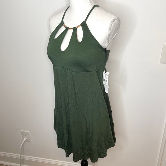 Robin Piccone Calista Gold Hardware Cover Up Dress Jungle Green Medium New - Picture 6 of 12